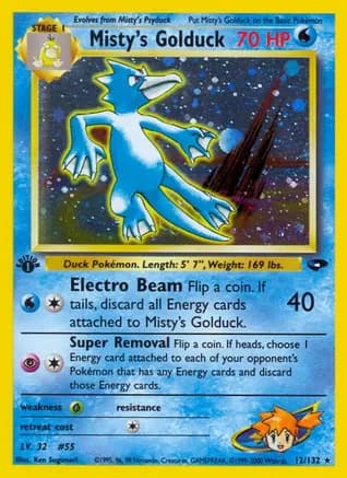 Misty's Golduck — Gym Challenge Pokémon TCG card by Ken Sugimori