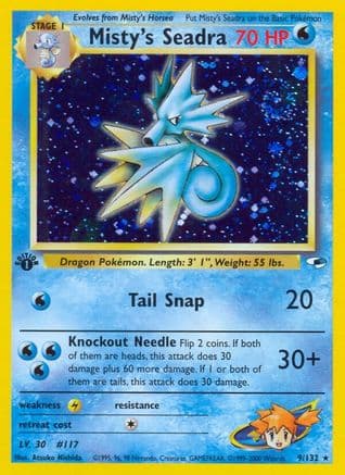 Misty's Seadra — Gym Heroes Pokémon TCG card by Atsuko Nishida