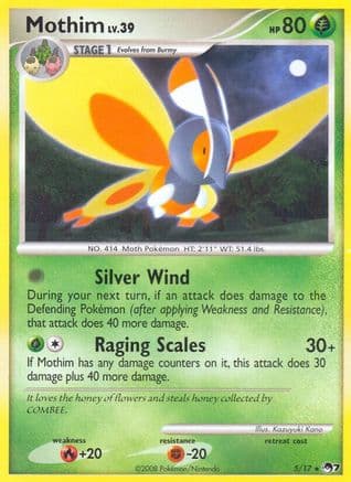 Mothim — POP Series 7 Pokémon TCG card by Kazuyuki Kano