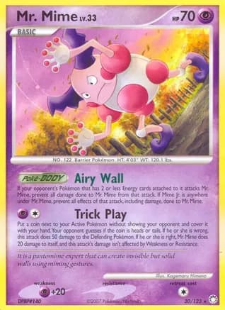 Mr. Mime — Mysterious Treasures Pokémon TCG card by Kagemaru Himeno