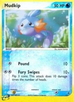 Mudkip - 010 (e-League) — Nintendo Promos Pokémon TCG card by Ken Sugimori