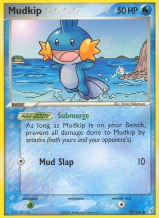 Mudkip - 057/100 — Crystal Guardians Pokémon TCG card by Hisao Nakamura