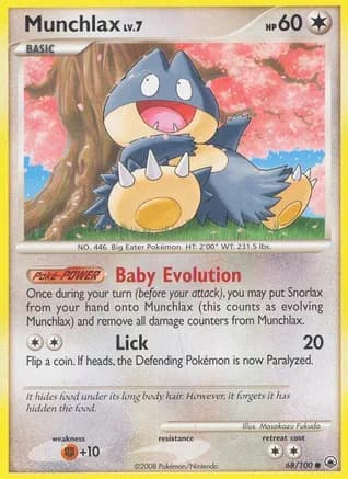 Munchlax — Majestic Dawn Pokémon TCG card by Masakazu Fukuda