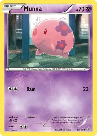 Munna — Next Destinies Pokémon TCG card by Mitsuhiro Arita