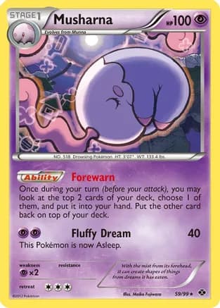 Musharna — Next Destinies Pokémon TCG card by Maiko Fujiwara