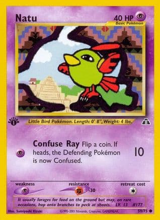 Natu — Neo Discovery Pokémon TCG card by Sumiyoshi Kizuki