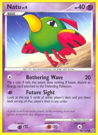 Natu — Secret Wonders Pokémon TCG card by Midori Harada