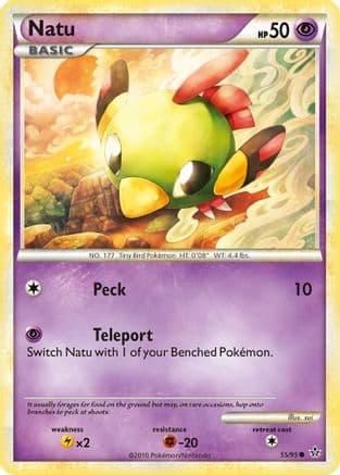 Natu — Unleashed Pokémon TCG card by Sanosuke Sakuma