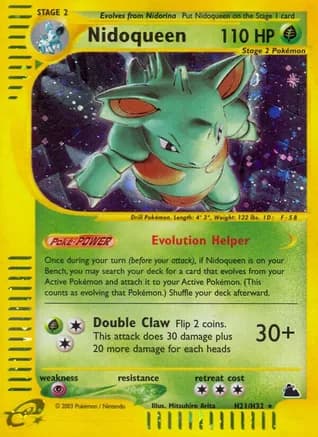 Nidoqueen (H21) — Skyridge Pokémon TCG card by Mitsuhiro Arita