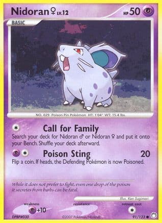 Nidoran F — Mysterious Treasures Pokémon TCG card by Ken Sugimori