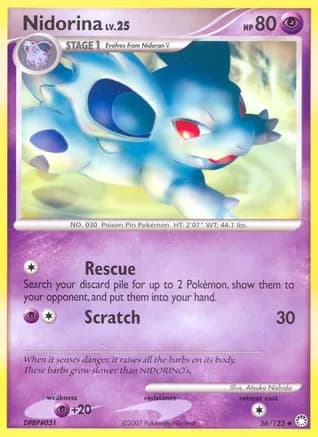 Nidorina — Mysterious Treasures Pokémon TCG card by Atsuko Nishida