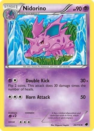 Nidorino — Plasma Freeze Pokémon TCG card by Mitsuhiro Arita
