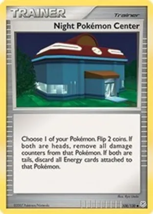 Night Pokemon Center — Diamond and Pearl Pokémon TCG card by Ryo Ueda