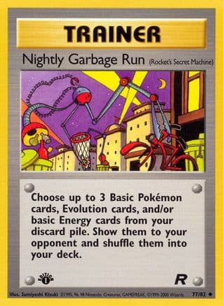 Nightly Garbage Run (Rocket's Secret Machine) — Team Rocket Pokémon TCG card by Sumiyoshi Kizuki