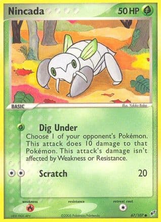 Nincada — EX Deoxys Pokémon TCG card by Yukiko Baba
