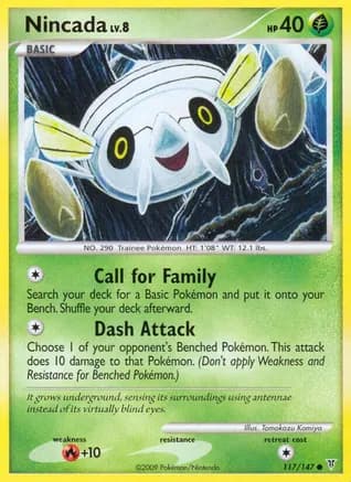 Nincada — Supreme Victors Pokémon TCG card by Tomokazu Komiya