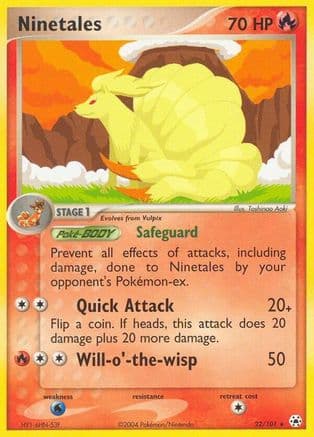 Ninetales — EX Hidden Legends Pokémon TCG card by Toshinao Aoki