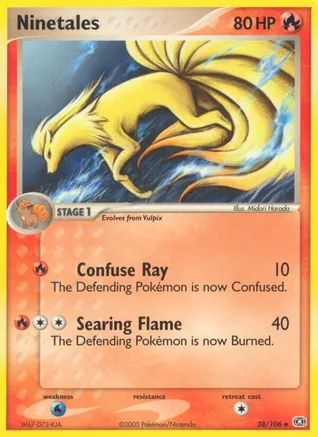 Ninetales — EX Emerald Pokémon TCG card by Midori Harada