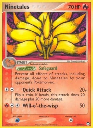 Ninetales — EX Power Keepers Pokémon TCG card by Hideaki Hakozaki