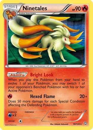 Ninetales — Dragons Exalted Pokémon TCG card by Hideaki Hakozaki