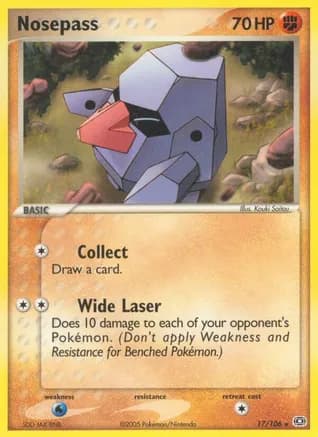 Nosepass — EX Emerald Pokémon TCG card by Kouki Saitou