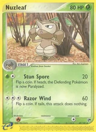 Nuzleaf - 49/100 — EX Sandstorm