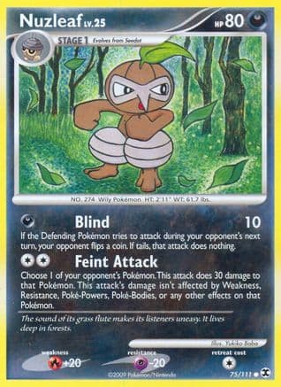Nuzleaf — Rising Rivals Pokémon TCG card by Yukiko Baba