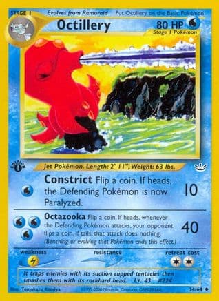Octillery — Neo Revelation Pokémon TCG card by Yuka Morii