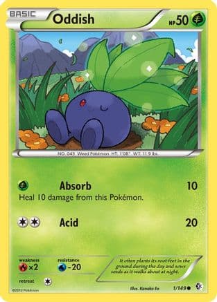 Oddish — Boundaries Crossed Pokémon TCG card by MINAMINAMI Take