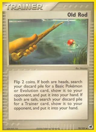 Old Rod — EX Dragon Frontiers Pokémon TCG card by Shizurow
