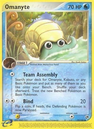 Omanyte — Sandstorm Pokémon TCG card by Aya Kusube