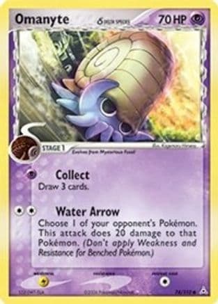 Omanyte (Delta Species) — Holon Phantoms Pokémon TCG card by Kagemaru Himeno