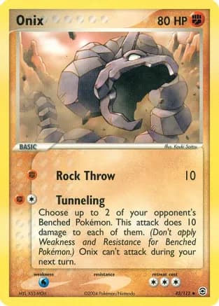 Onix — EX FireRed & LeafGreen Pokémon TCG card by Kouki Saitou