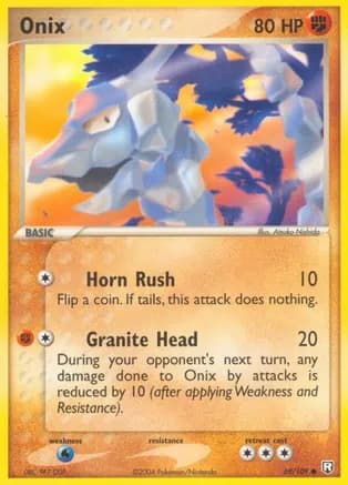 Onix — EX Team Rocket Returns Pokémon TCG card by Kyoko Umemoto