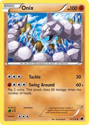 Onix — Plasma Freeze Pokémon TCG card by Ken Sugimori