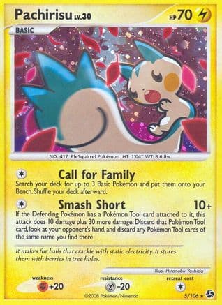 Pachirisu — Great Encounters Pokémon TCG card by Hironobu Yoshida