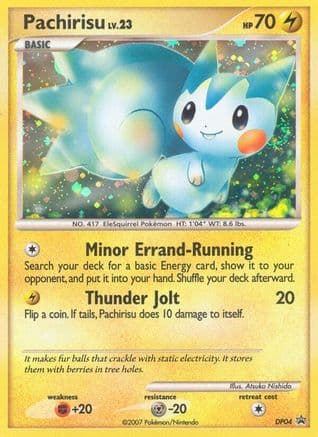 Pachirisu - DP04 — Diamond and Pearl Promos Pokémon TCG card by Atsuko Nishida
