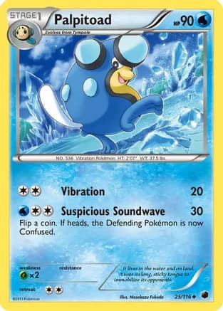 Palpitoad — Plasma Freeze Pokémon TCG card by Masakazu Fukuda