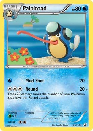 Palpitoad — Legendary Treasures Pokémon TCG card by Sachiko Adachi