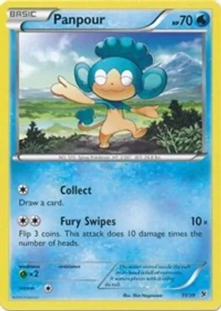 Panpour — Kalos Starter Set Pokémon TCG card by Shin Nagasawa