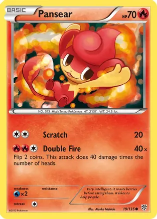Pansear — Plasma Storm Pokémon TCG card by Atsuko Nishida