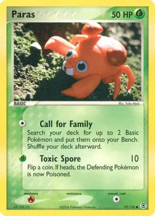Paras — EX FireRed & LeafGreen Pokémon TCG card by Yuka Morii