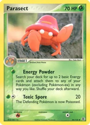 Parasect — EX FireRed & LeafGreen Pokémon TCG card by Yuka Morii