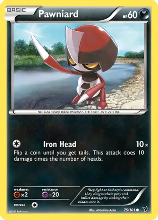 Pawniard (75) — Noble Victories Pokémon TCG card by Mitsuhiro Arita