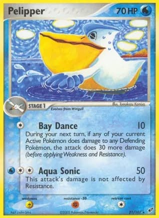 Pelipper — EX Deoxys Pokémon TCG card by Tomokazu Komiya