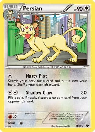 Persian — Next Destinies Pokémon TCG card by Shigenori Negishi