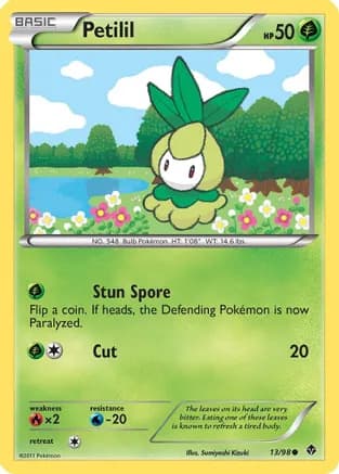 Petilil — Emerging Powers Pokémon TCG card by Sumiyoshi Kizuki