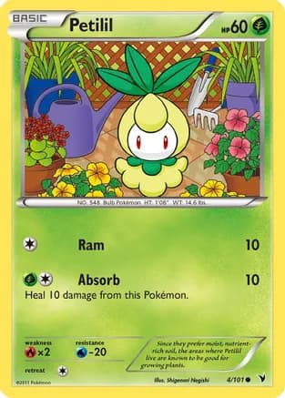 Petilil — Noble Victories Pokémon TCG card by Naoki Saito