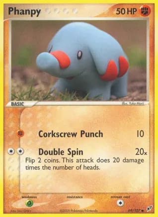 Phanpy — EX Deoxys Pokémon TCG card by Yuka Morii