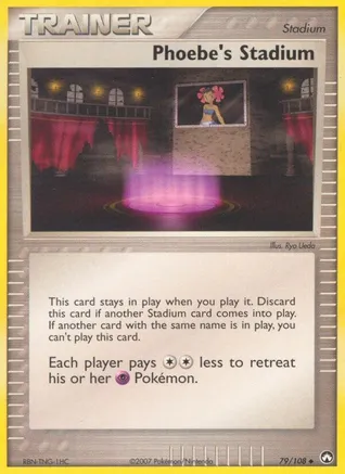 Phoebe's Stadium — EX Power Keepers Pokémon TCG card by Ryo Ueda
